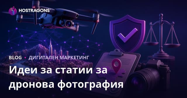 Идеи за статии за дронова фотография и разрешителни за въздушно снимане