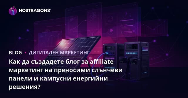 Как да създадете блог за affiliate маркетинг на преносими слънчеви панели и кампусни енергийни решения?