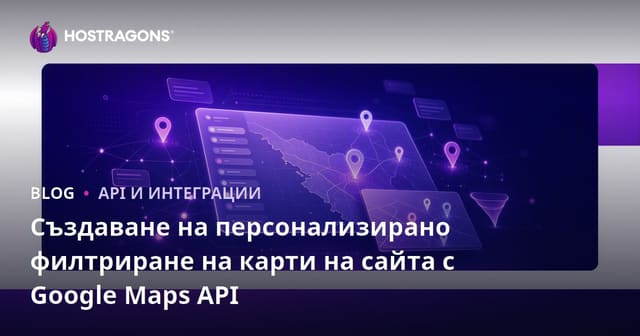 Създаване на персонализирано филтриране на карти на сайта с Google Maps API