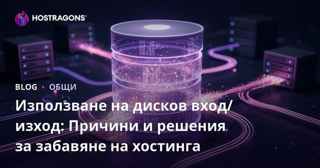 Използване на Disk I/O: Причини за забавяне на хостинга и решения