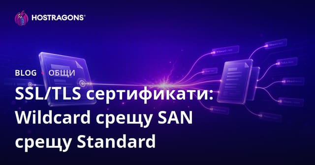 SSL/TLS Сертификати: Wildcard срещу SAN срещу Стандартни