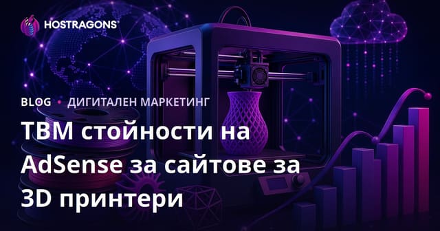 TBM стойности за AdSense на сайтове за 3D печат и преглед на филаменти