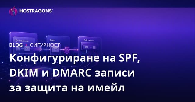 Конфигуриране на SPF, DKIM и DMARC записи за защита на имейл