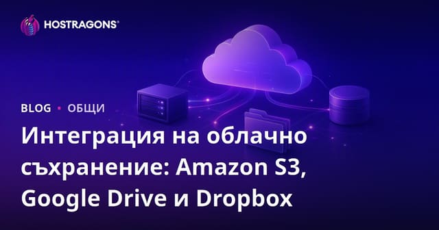 Интеграция на облачно съхранение: Amazon S3, Google Drive и Dropbox