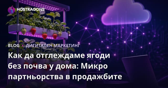 Как да отглеждаме ягоди без почва у дома: Микро партньорства в продажбите
