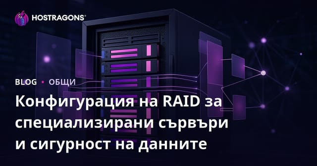Конфигурация на RAID за специализирани сървъри и сигурност на данните