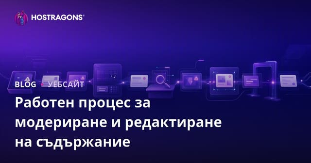 Работен процес за модериране и редактиране на съдържание