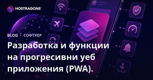 Разработка и функции на прогресивни уеб приложения (PWA).