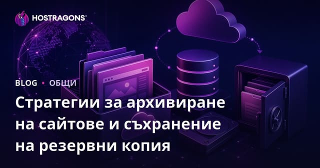 Стратегии за архивиране на сайтове и съхранение на резервни копия