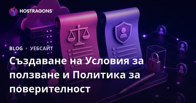 Създаване на Условия за ползване и Политика за поверителност