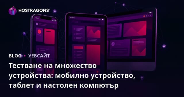 Тестване на множество устройства: мобилно устройство, таблет и настолен компютър