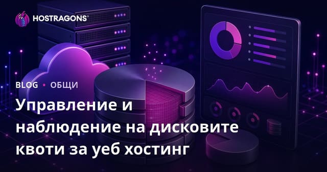 Управление и наблюдение на дисковите квоти за уеб хостинг