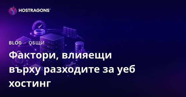 Фактори, влияещи върху разходите за уеб хостинг