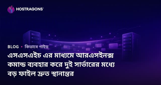 এসএসএইচ এর মাধ্যমে আরএসইনক্স কমান্ড ব্যবহার করে দুই সার্ভারের মধ্যে বড় ফাইল দ্রুত স্থানান্তর