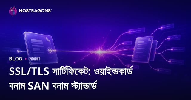 SSL/TLS সার্টিফিকেট: ওয়াইল্ডকার্ড বনাম SAN বনাম স্ট্যান্ডার্ড