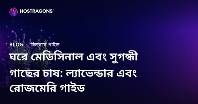 ঘরে মেডিসিনাল এবং সুগন্ধী গাছের চাষ: ল্যাভেন্ডার এবং রোজমেরি গাইড