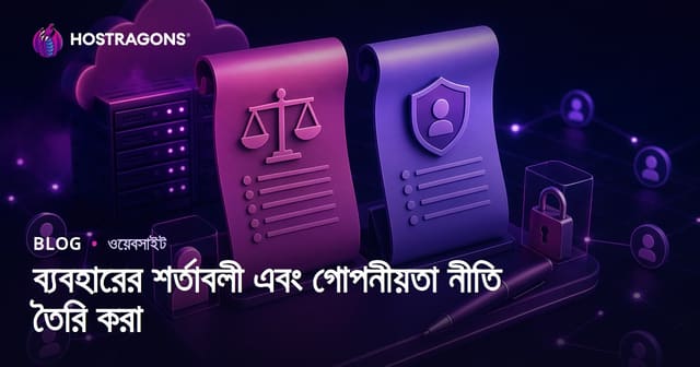 ব্যবহারের শর্তাবলী এবং গোপনীয়তা নীতি তৈরি করা