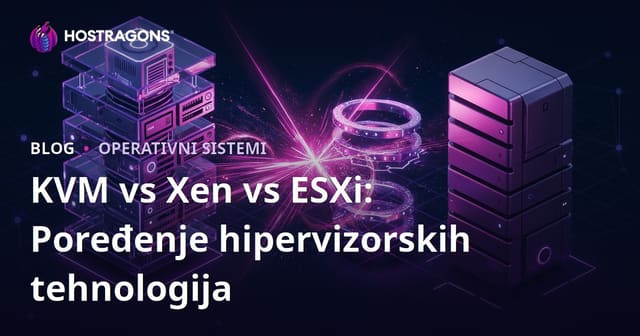 KVM vs Xen vs ESXi: Poređenje hipervizorskih tehnologija