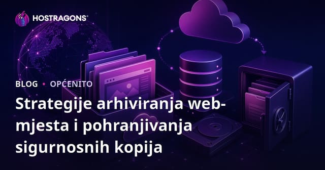 Strategije arhiviranja web-mjesta i pohranjivanja sigurnosnih kopija