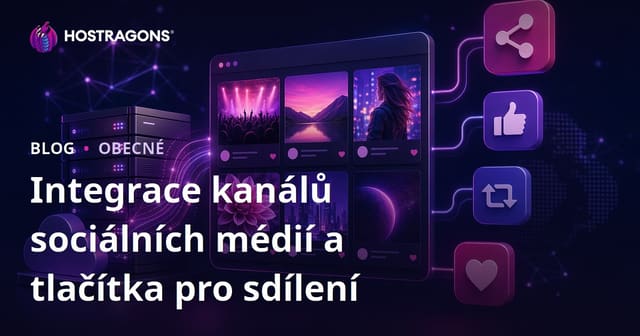 Integrace kanálů sociálních médií a tlačítka pro sdílení