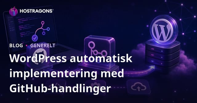 WordPress automatisk implementering med GitHub-handlinger