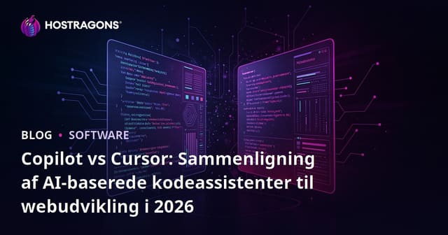 Copilot vs Cursor: Sammenligning af AI-baserede kodeassistenter til webudvikling i 2026