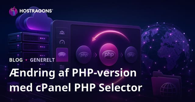 Ændring af PHP-version med cPanel PHP Selector