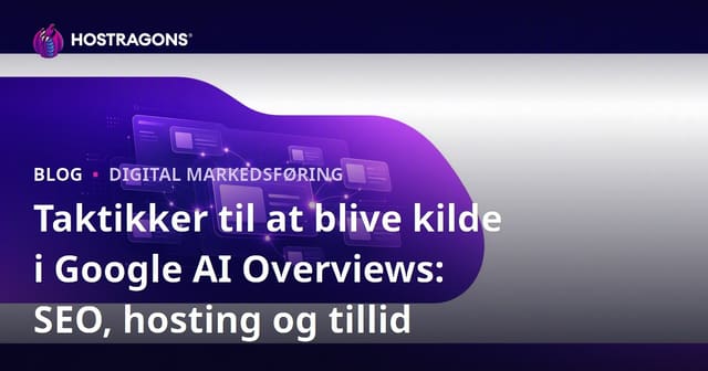 Taktikker til at blive kilde i Google AI Overviews: SEO, hosting og tillid