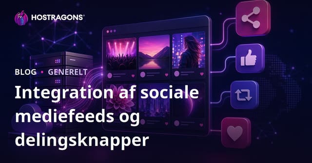 Integration af sociale mediefeeds og delingsknapper