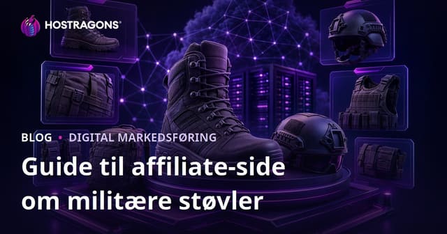 Kun Affiliate side med anmeldelser af militære støvler og taktisk udstyr