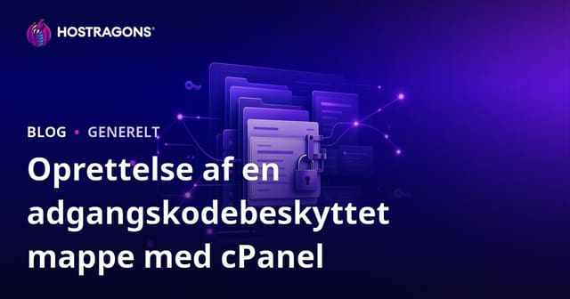 Oprettelse af en adgangskodebeskyttet mappe med cPanel