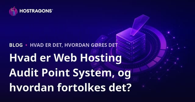 Hvad er Web Hosting Audit Point System, og hvordan fortolkes det?