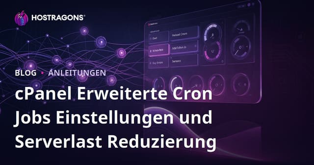 cPanel Erweiterte Cron Jobs Einstellungen und Serverlast Reduzierung