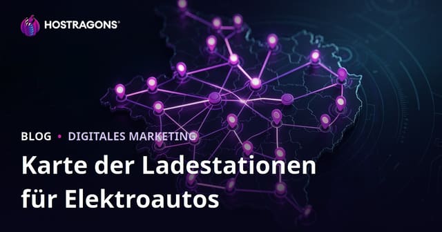 Karte der Ladestationen für Elektroautos und regionale Strategien zur Verkehrsanziehung