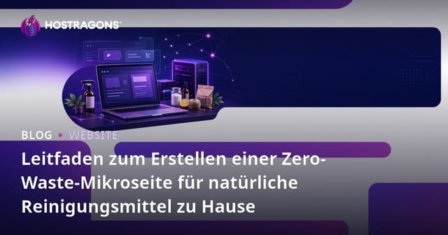 Leitfaden zum Erstellen einer Zero-Waste-Mikroseite für natürliche Reinigungsmittel zu Hause