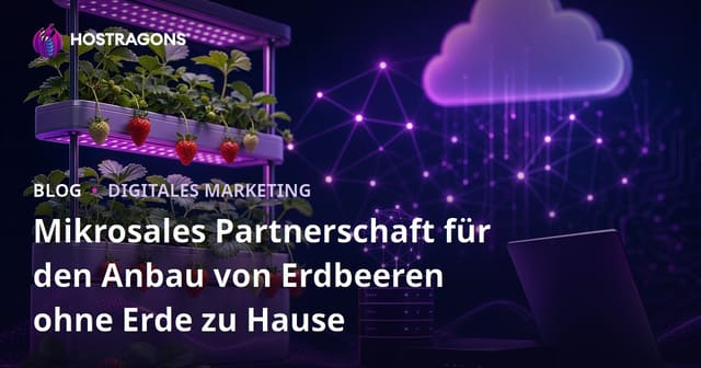 Mikrosales Partnerschaft für den Anbau von Erdbeeren ohne Erde zu Hause