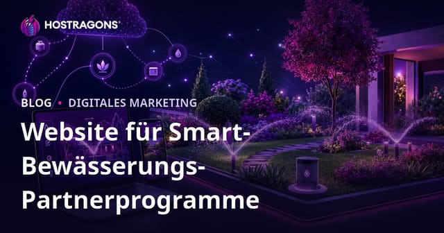Nur für intelligente Bewässerungssysteme und Gartenautomatisierung: Eine Affiliate-Website