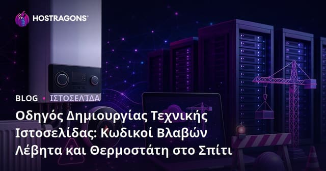 Οδηγός Δημιουργίας Τεχνικής Ιστοσελίδας: Κωδικοί Βλαβών Λέβητα και Θερμοστάτη στο Σπίτι