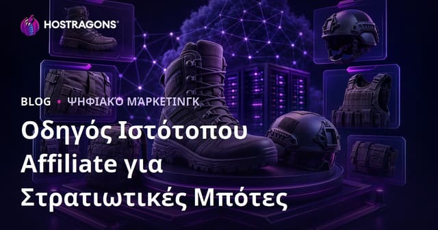 Πώς να δημιουργήσετε μια niche affiliate ιστοσελίδα με στρατιωτικά μποτάκια και τακτικό εξοπλισμό