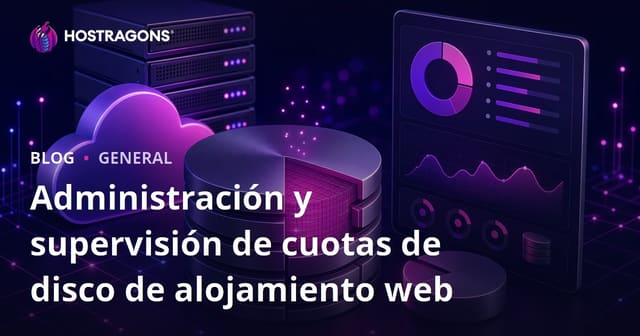 Administración y supervisión de cuotas de disco de alojamiento web