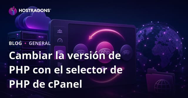 Cambiar la versión de PHP con el selector de PHP de cPanel