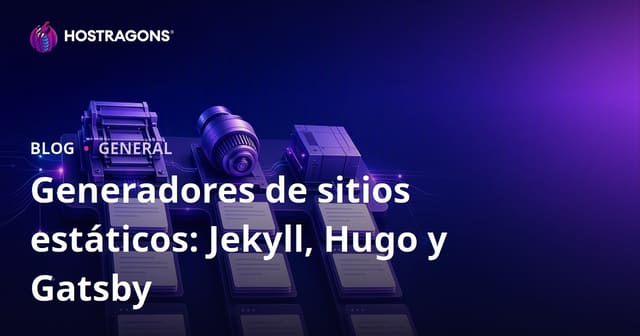 Generadores de sitios estáticos: Jekyll, Hugo y Gatsby