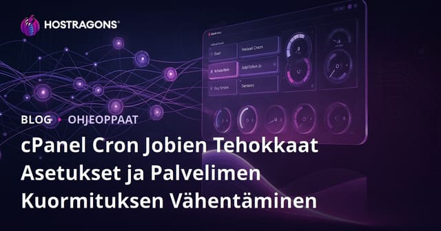 cPanel Cron Jobien Tehokkaat Asetukset ja Palvelimen Kuormituksen Vähentäminen