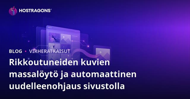 Rikkoutuneiden kuvien massalöytö ja automaattinen uudelleenohjaus sivustolla