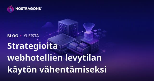 Strategiat webhotellin levytilan käytön vähentämiseen