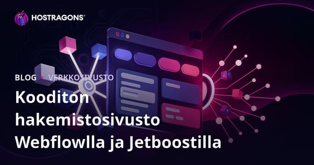 Kooditon hakutoiminnolla varustettu hakemistosivusto Webflow ja Jetboostilla: Opas modernin suodatettavan listauksen rakentamiseen