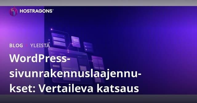 WordPress-sivunrakennuslaajennukset: Vertaileva katsaus