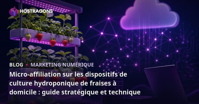 Micro-affiliation sur les dispositifs de culture hydroponique de fraises à domicile : guide stratégique et technique