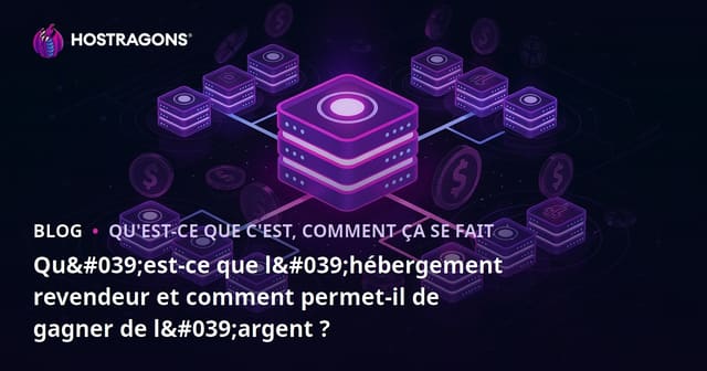 Qu'est-ce que l'hébergement revendeur et comment permet-il de gagner de l'argent ?