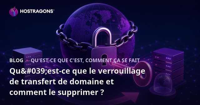 Qu'est-ce que le verrouillage de transfert de domaine et comment le désactiver ?